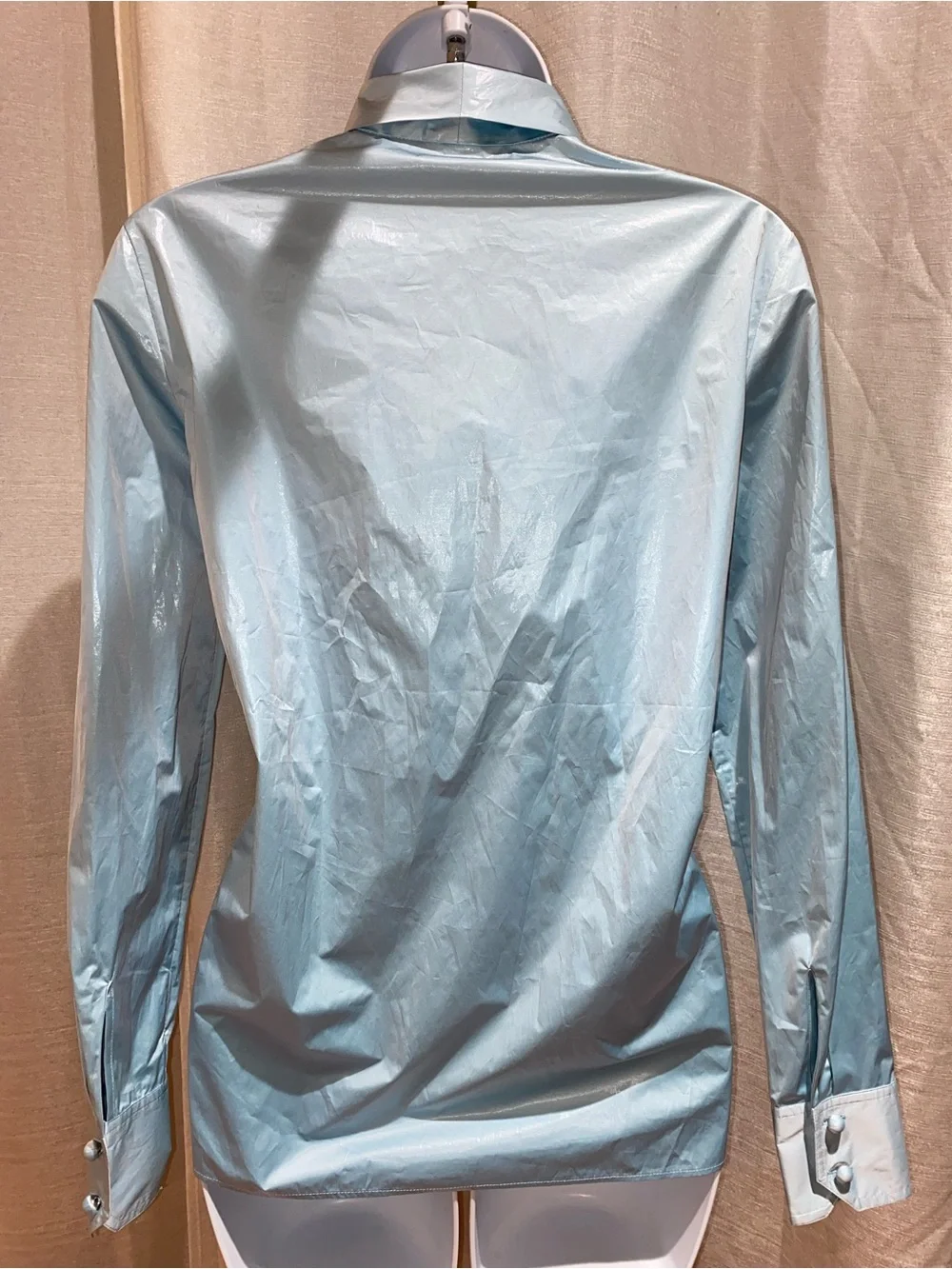 TORY BURCH  Light Blue Tie-Neck Blouse SZ 2